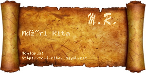 Móri Rita névjegykártya