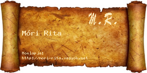 Móri Rita névjegykártya