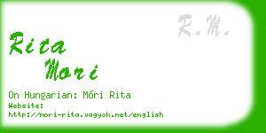 rita mori business card