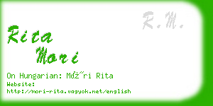 rita mori business card